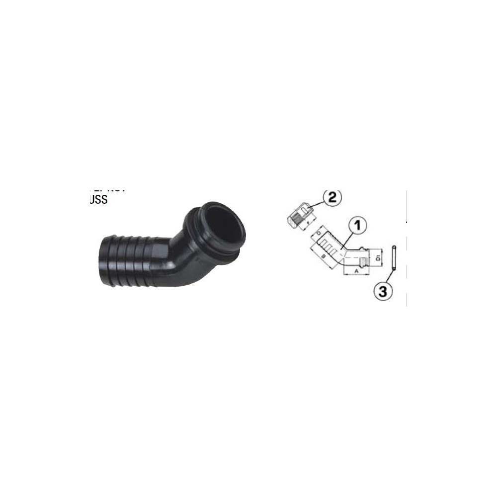 RACCORDO PTG 45° FIL.1- 1/4x30