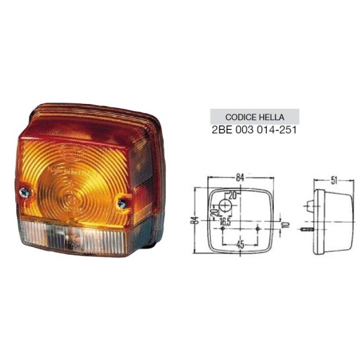 FANALE ANTERIORE LUCE DI POSIZIONE