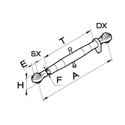 BRACCIO 3° PUNTO COMPLETO M27x3 d.19,4/25,4