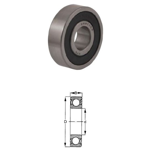 CUSCINETTI RADIALI A SFERE 6001-2RS 12 x 28 x 8