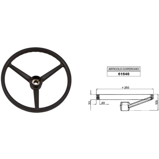 VOLANTE DI GUIDA d.360 SENZA COPERCHIO