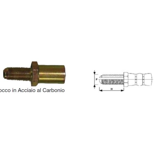 RACCORDO TESTA CONVESSA TUTTO FILETTO PER TUBO SAE J 1401