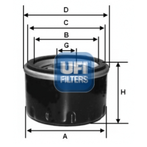 FILTRO OLIO 23.285.00 UFI (sostituito da  23.435.00)